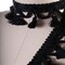 1 Yard Black Elegant Tassel Fringe with Braided Gimp Trim for Home Decor